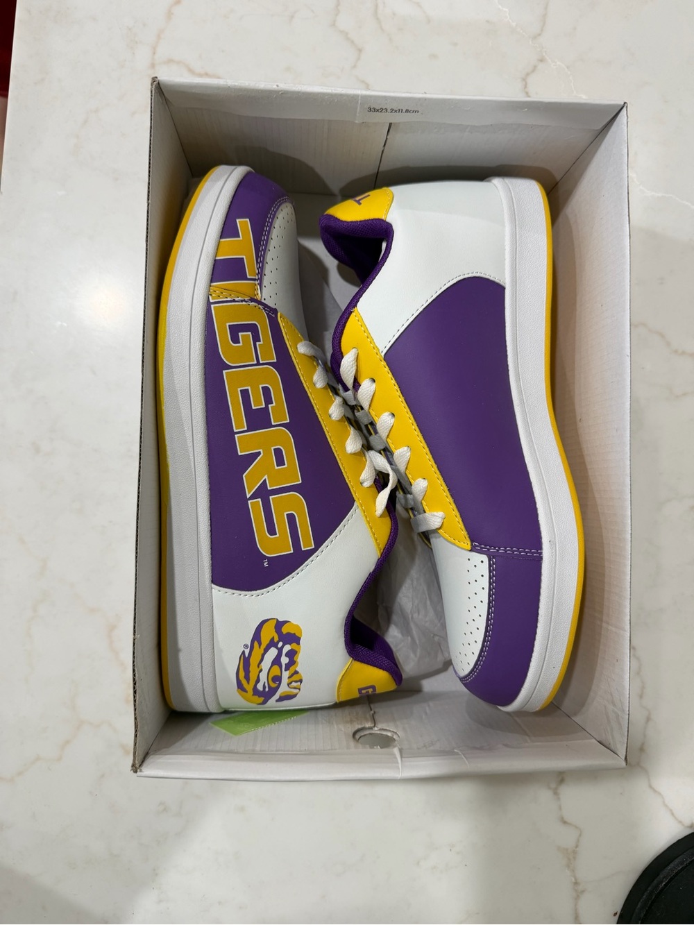 Men's Purple and Yellow Team Graphic Sneakers